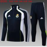 Chándal Real Madrid 2025/26 (Dark Bule with white Half zipper) - NIÑOS